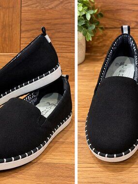 Clarks Cloudsteppers Black Slip-On Comfort Shoes Women’s Size 9.5